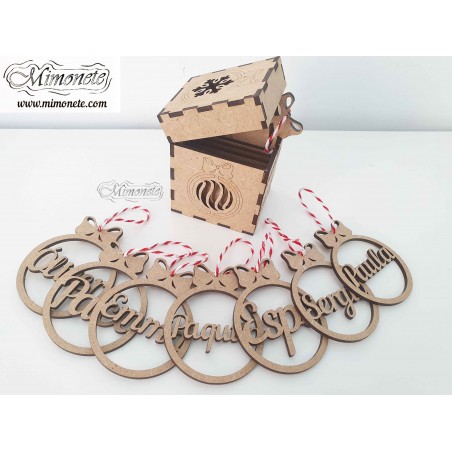 CAJA+8 BOLAS DE NAVIDAD