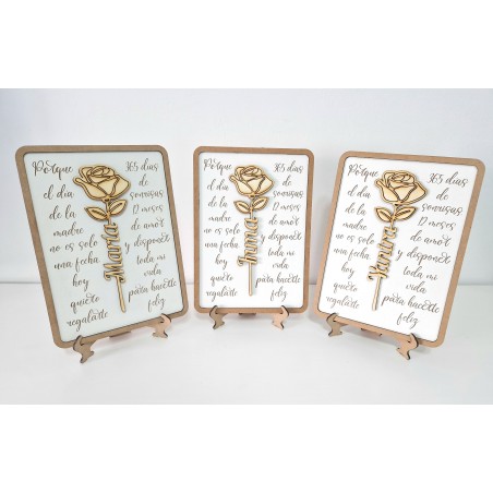 PLACA ROSA PERSONALIZADA