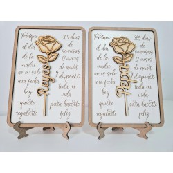 PLACA ROSA PERSONALIZADA
